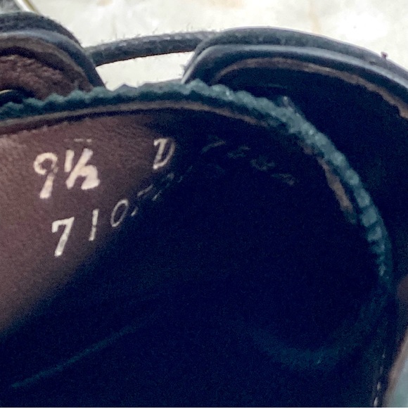 Allen Edmonds Hopkinson Mens Size 9.5 Black Leather Cap Toe Oxford Dress Shoes - Picture 11 of 11